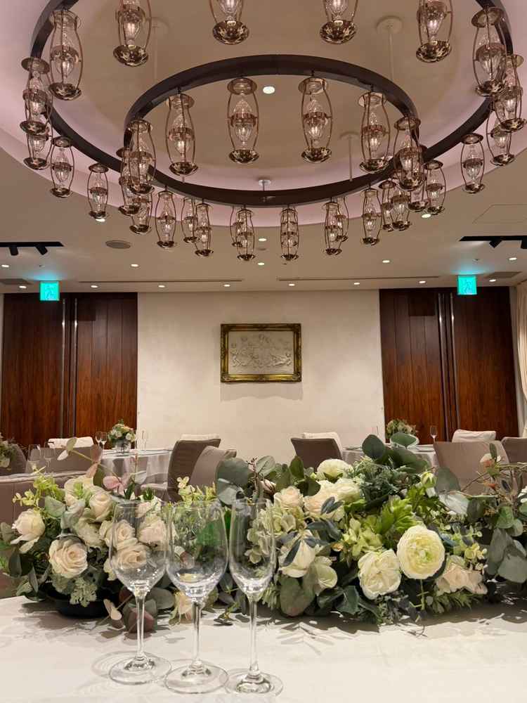 新郎新婦のメインテーブルからの目線。