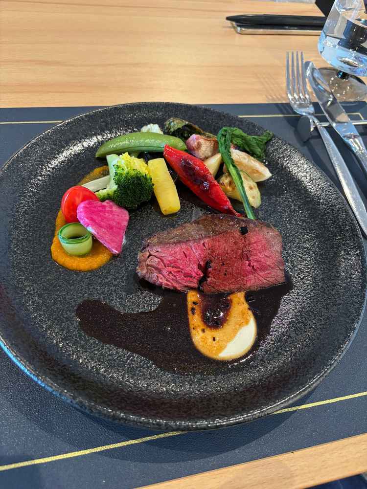 試食のお料理。お野菜がとても美味しくて感動しました。