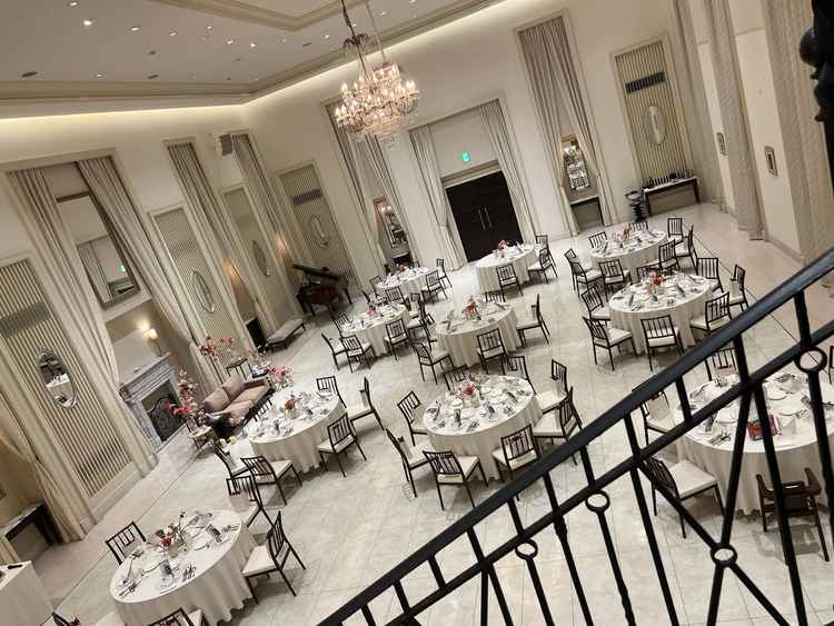 披露宴会場の登場部分からの眺めです。