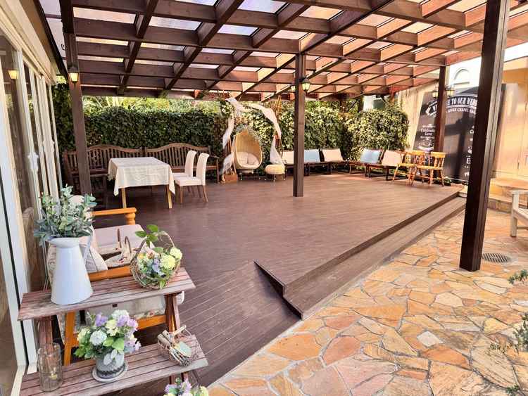 屋外のプライベートエリアで自分の家のように自由に使用できる