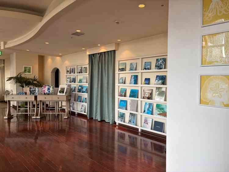 アクアベルはフロア貸切なのでウェルカムスペースも広々としていた