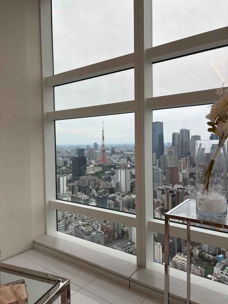チャペルから東京タワーが見えました。天気が良いと見晴らしが良さそうでした。