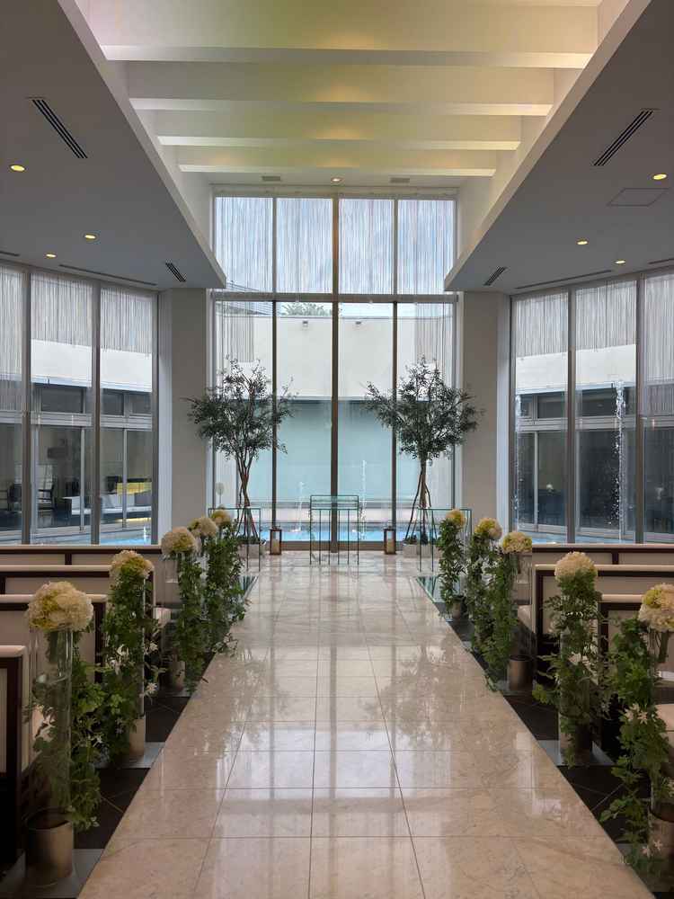 大雨の日でもチャペルは素敵でした