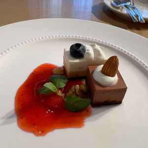 試食のデザートの写真です。