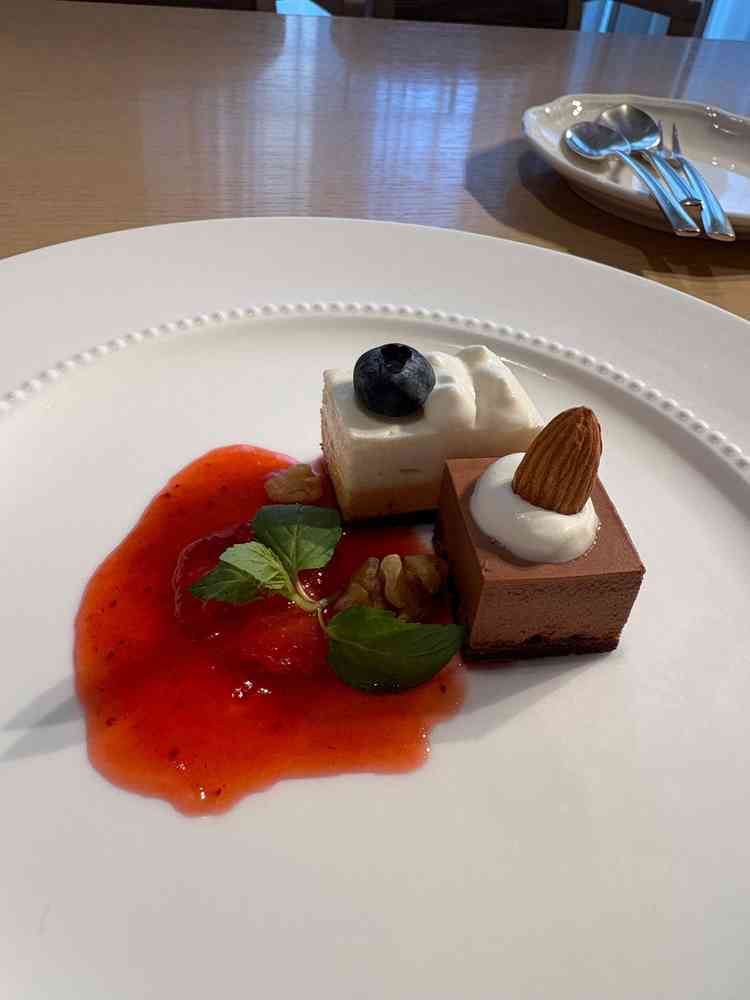試食のデザートの写真です。