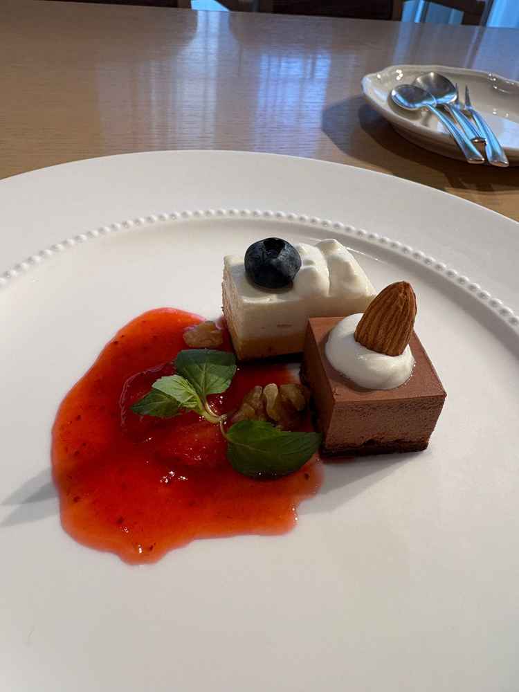 試食のデザートの写真です。