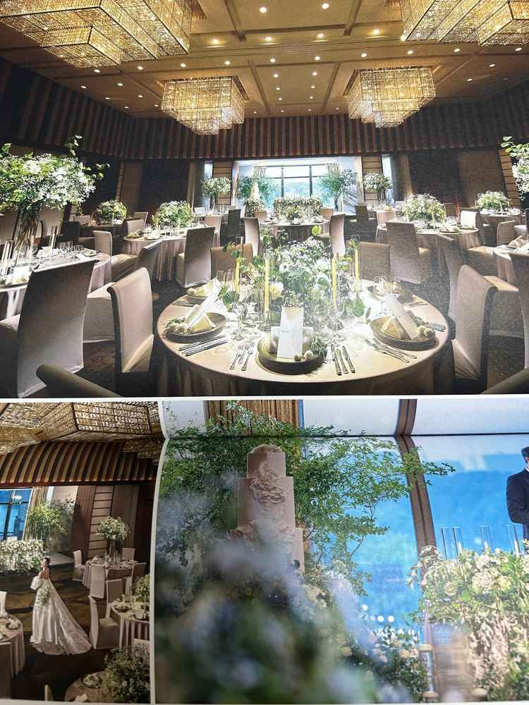 披露宴会場がセッティングされていない状態だったため、このような画像で説明いただきました。