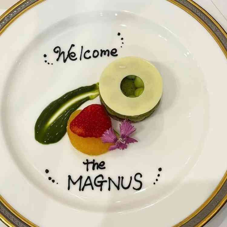 抹茶系のデザート。