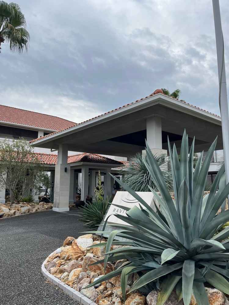 入り口からリゾート感があった。