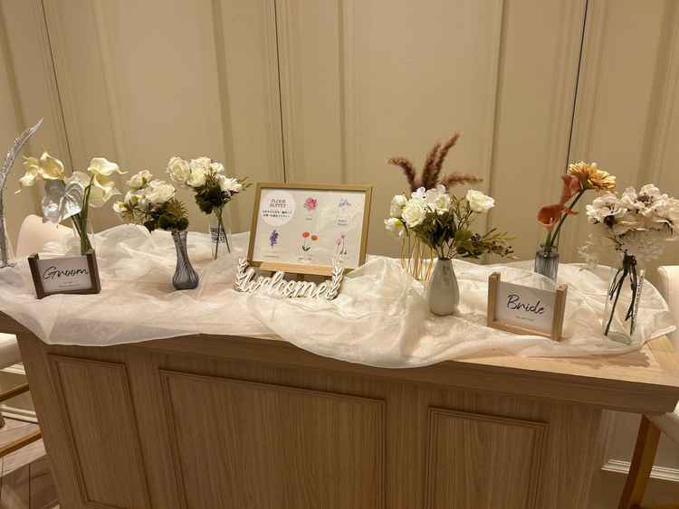 フラワービュッフェ、こんなのが出来たら良いなと参考になりました。