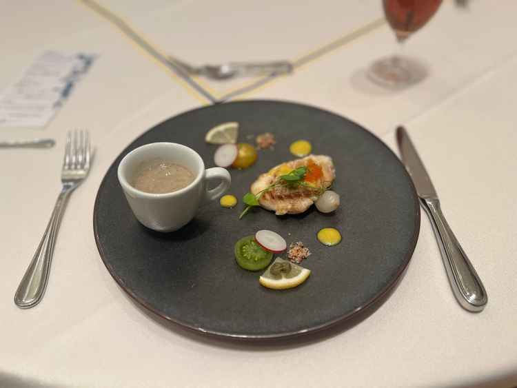 試食会の魚料理です。美味しかったです。