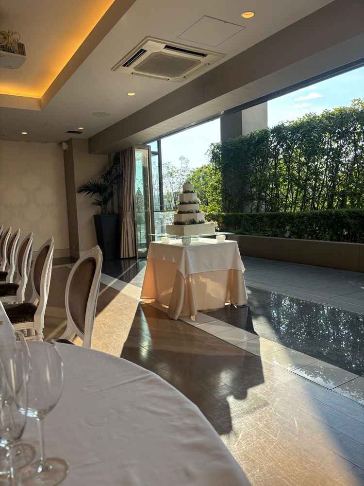 披露宴会場の庭