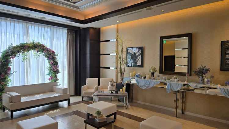 バンケットルーム前のスペース。