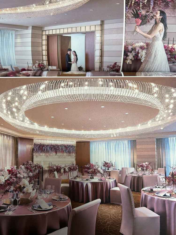 披露宴会場がセッティングされていない状態であり、このような画像で説明いただきました。