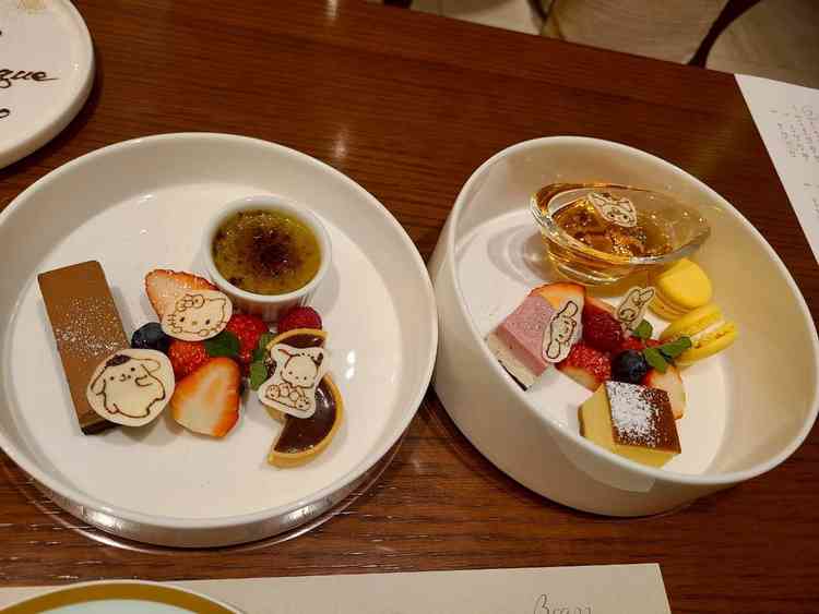 サンリオが好きと伝えたら試食の際にパティシェさんが準備をしてくれ、心遣いに感激しました。