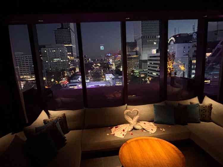ホテルから見た夜景がとても素敵でした。