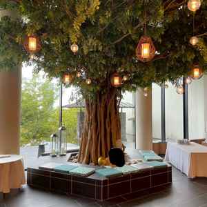 披露宴会場に木があってびっくりしました