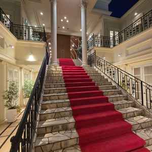 大階段の写真。屋内にあるので外からは見えないようになっており、きちんとプライベート空間になっている。