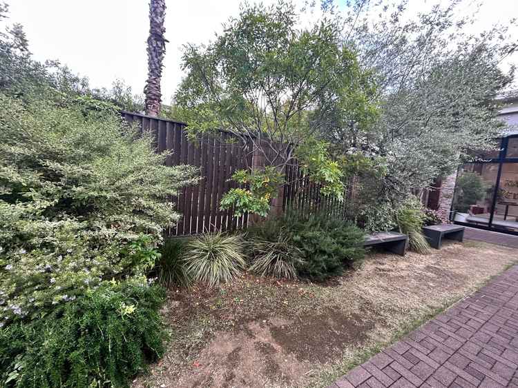 小規模のガーデン。披露宴会場のすぐそばにあり、装飾をしたりデザートビュッフェができるとのこと。