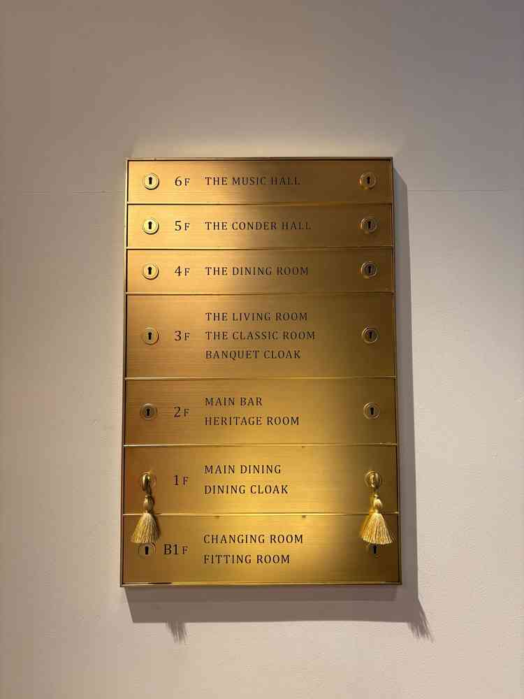元々銀行だったこともあり、フロア案内も素敵です。当日はワンフロア貸切になるそうです。