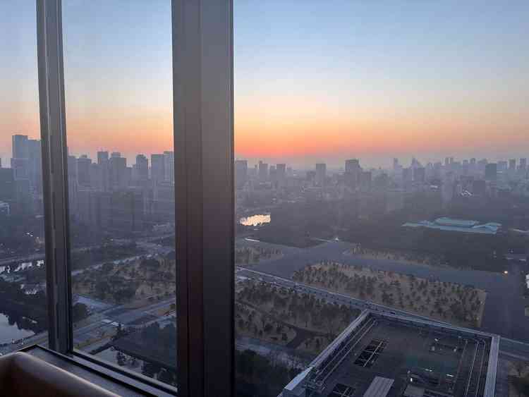 ゲストの待機するところからの眺め。