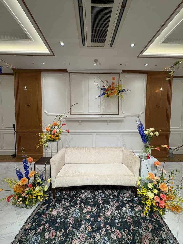 披露宴会場はオープンキッチンがあるのが印象的でした。