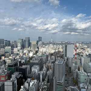 披露宴会場からの景色は、他のビルを見下ろすほどでとても綺麗でした。