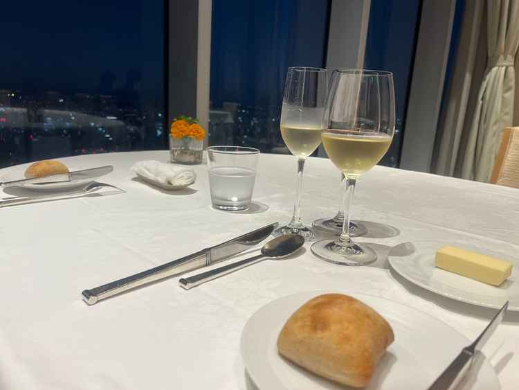 お邪魔した時間は夕暮れで、景色は抜群でした。