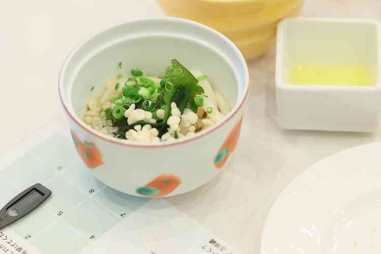 ファーストバイトで使用されたうどんを小分けにしていただいた分