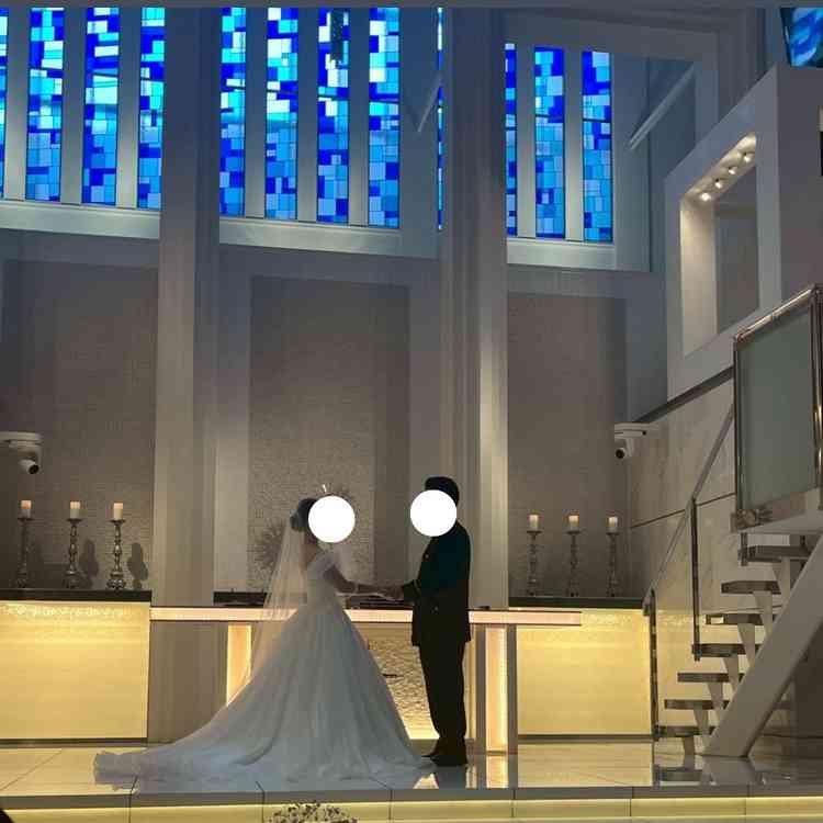 挙式中の写真です。