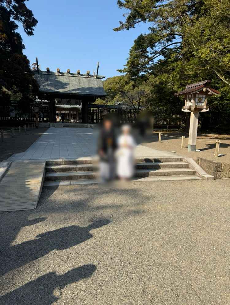 本殿での儀式が終わったあとの写真
