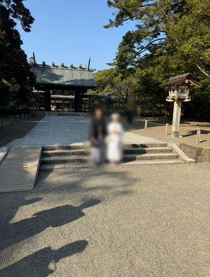 本殿での儀式が終わったあとの写真