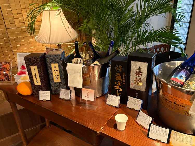 新婦が好きな日本酒が振る舞われました