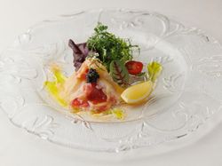 海の幸のマリネ カラスミ風味レモンのフレーバー