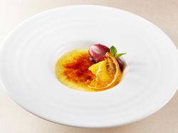 オレンジのブリュレ カシスアイス