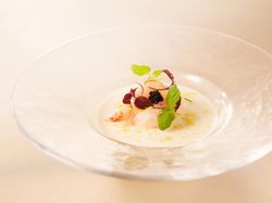 地場野菜のすり流し
山葵香る甘海老のマリネ