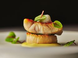 金目鯛と活帆立 アンサンブル 愛知県産野菜