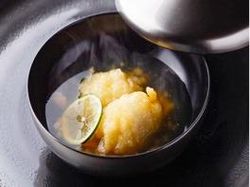 大分県産名残鱧と松茸のスープ 酢橘の香り