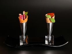 北京ダック 二種のサクサクコーン