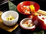 筍木の芽味噌和え 車海老旨煮 鮭松前漬