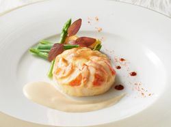 【週末試食会メニュー】真鯛とロブスターのグラタン バニラ風味
シャンパンクリームソース