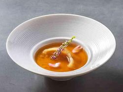 【温前菜】雲丹のロワイヤル フカヒレの和風スープと共に