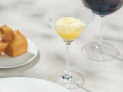 マンゴームース シークワーサーのグラニテ ピパーツのアクセント