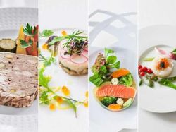 白身魚のムース レムラード/大山鶏胸肉のポッシェと南京のマリネ/ノルウェーサーモンのマリネ レモンとディルの香り