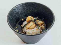 鯛茶漬け 貝柱の炙り