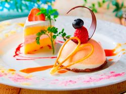 オレンジと生クリームのムース 秋仕立て