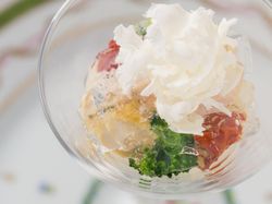 平目の昆布〆とツブ貝のゼリー寄せ・デュバリー