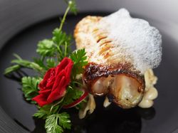 銀鱈の西京焼き クラリフェトマトの雲 ブーケの伝説