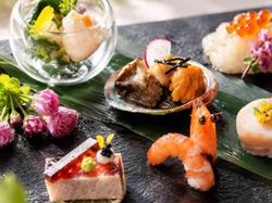 お祝いのアミューズ 京仕立て 季節の香りを添えて