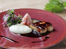 フォアグラのロースト~秋ナスとイチジクのコンポートと共に~